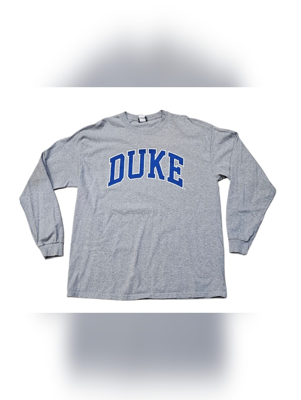 Duke Blue Devils Long Sleeve Shirt Gray Heathered Graphic Tee Men XL MV Sport